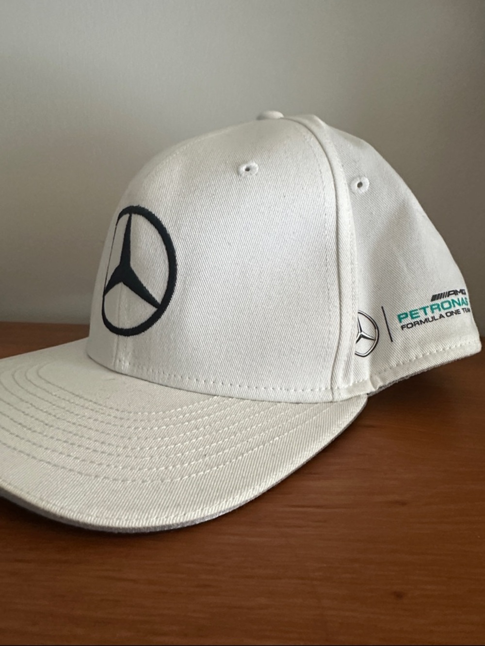 Mercedes AMG Petronas White Logo Baseball Cap